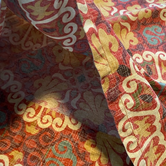 Pottery Barn Euro Sham Medallion Print Rust-Red, Tan, Gold Pillow Cover - Picture 8 of 11